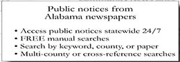 Click here to see a full listing of Alabama's Public Notices